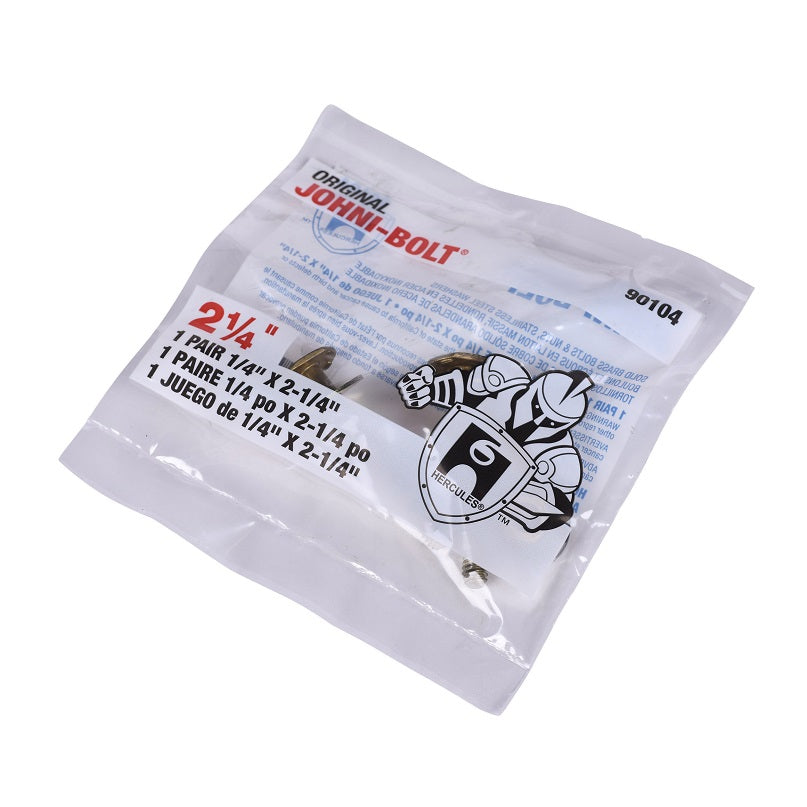 CLOSET BOLT SET 1/4 JOHNI-BOLT 90-104 W/SNAP-OFF STEMS