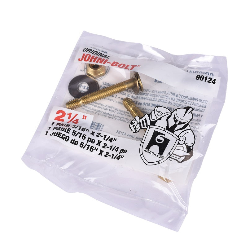 CLOSET BOLT SET 5/16 JOHNI- BOLT 90-124 W/SNAP-OFF STEMS