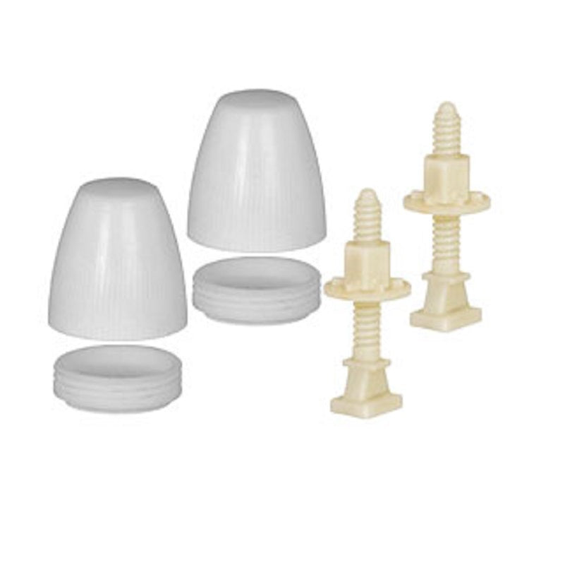 BOLT CAP 1SET PLASTIC WHITE 440-2W W/425-PB PLASTIC CLOSET BOLT