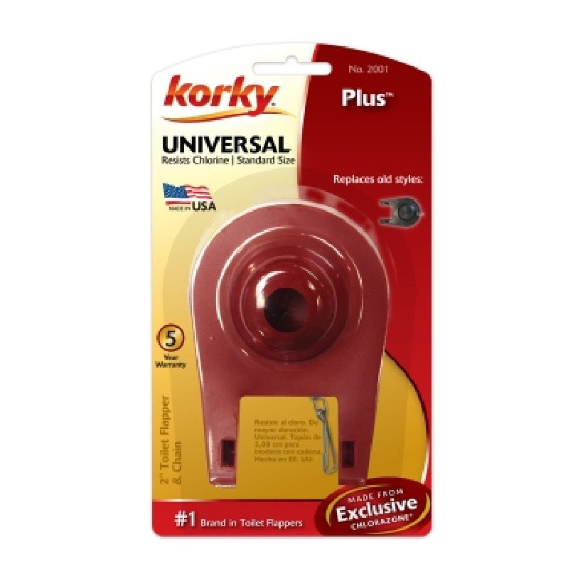 FLAPPER 2001BP KORKY PLUS BLSTR PCK CHEMICAL RESISTANT