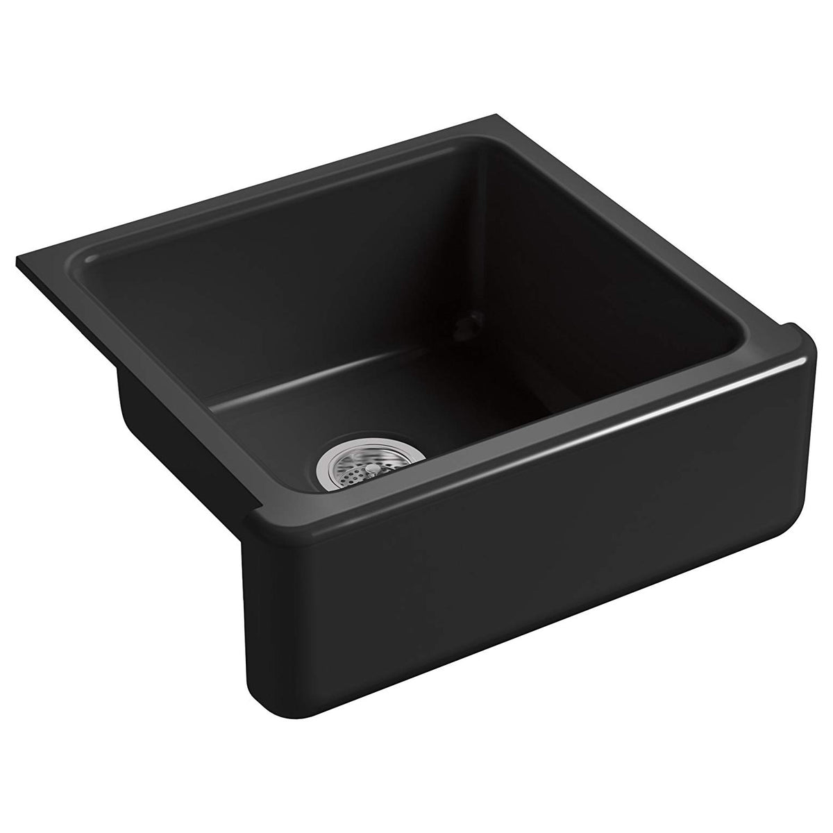 Whitehaven 23-1/2x21-9/16x9-13/16" Cast Iron Sink in Black