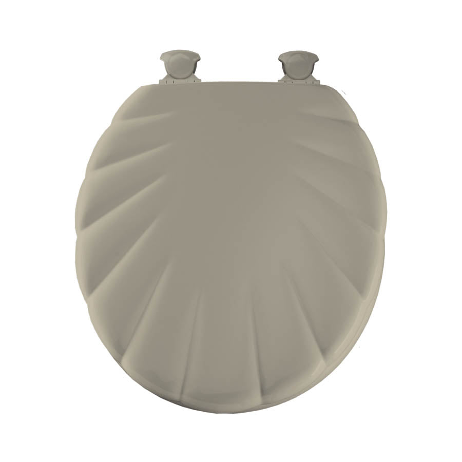Mayfield Toilet Seat Round Shell Sculptured Bone