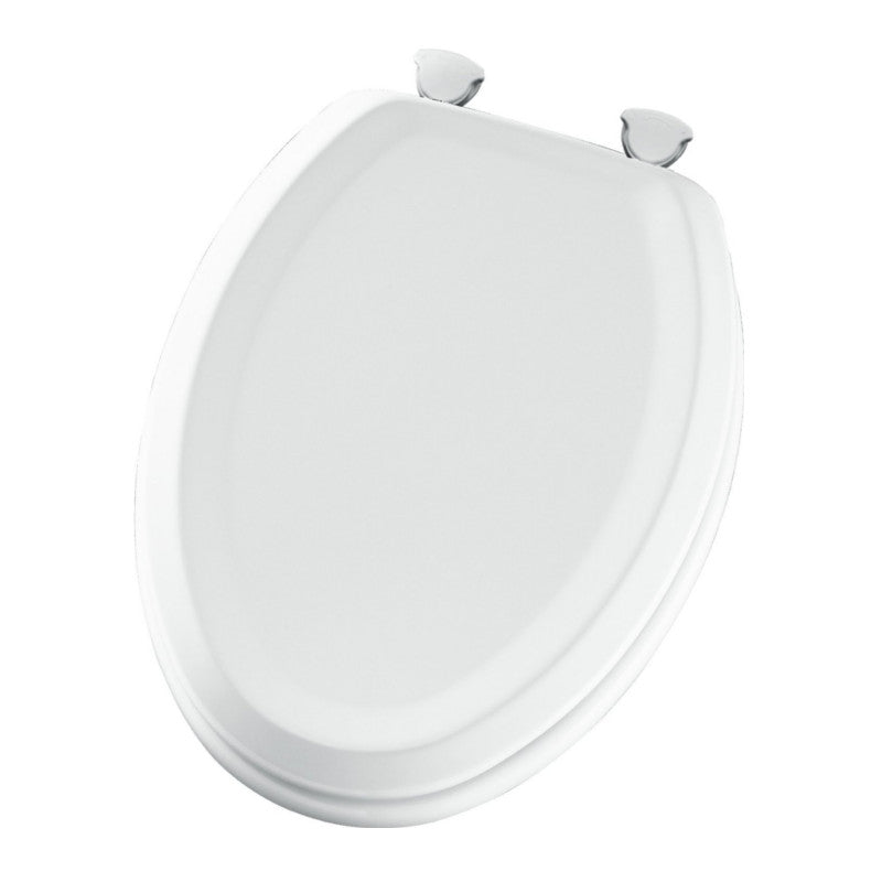 Toilet Seat Elongated Sculpted Cover White