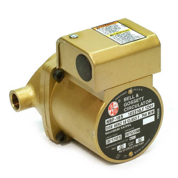 CIRCULATOR BRONZE BELL & GOSSETT NBF-18S LESS FLANGES 103316LF