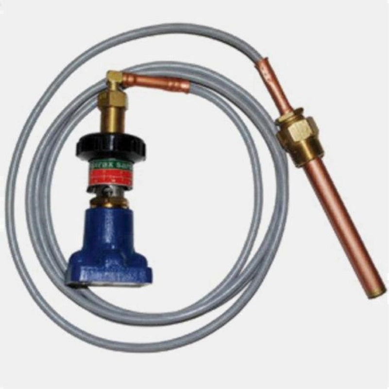 Temperature Pilot 100° to 160°F Copper Bulb 8' Brass Armored Capillary for Temperature Regulators