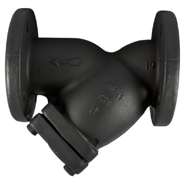 Y-Strainer 4" Cast Iron Flanged with SS 20 Mesh Screen with Plug