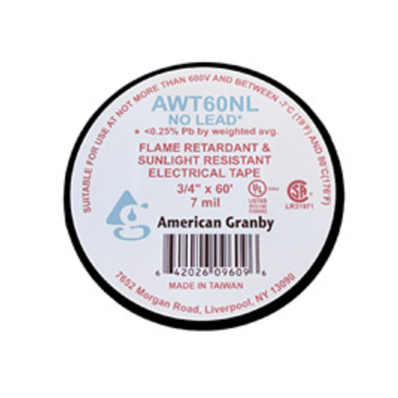 All Weather 3/4"x60 ft Electrical Tape