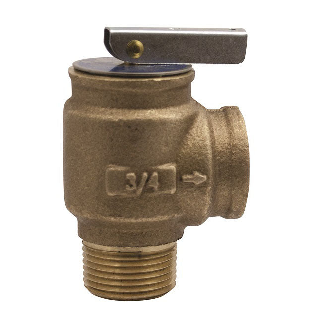 Relief Valve 3/4" Bronze Hot Water Max Pressure 30 PSIG