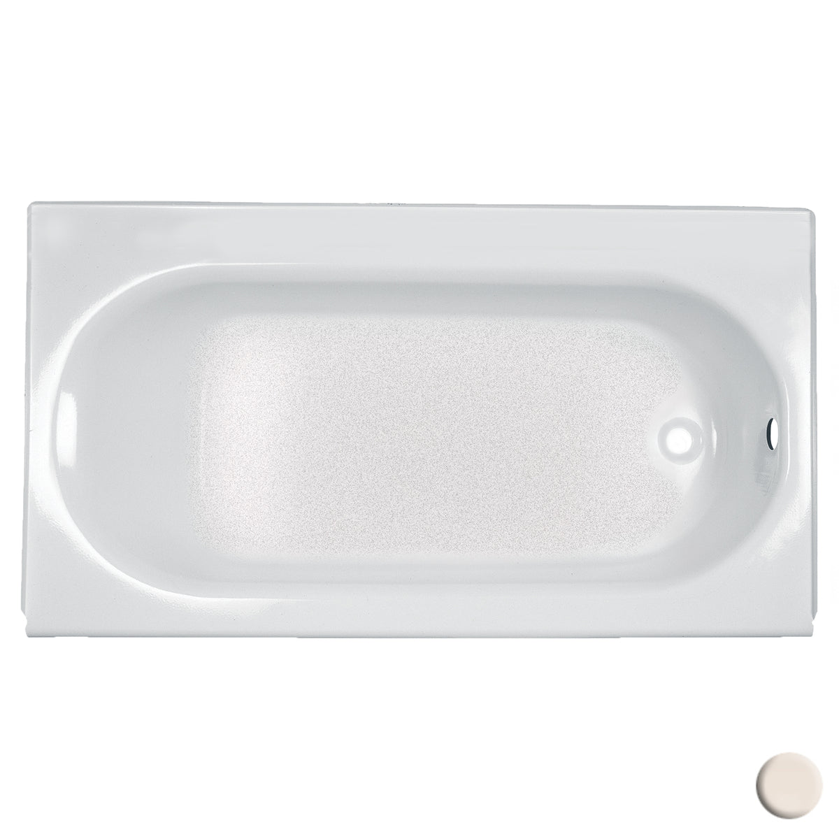 Princeton 60x30" Bathtub in Bone w/RH Drain & Brass Trim