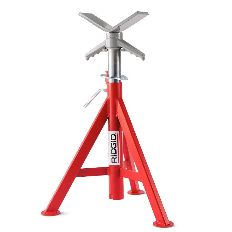 V-Head Low Pipe Stand 20" to 38" High 12" Pipe Capacity Model VJ-98
