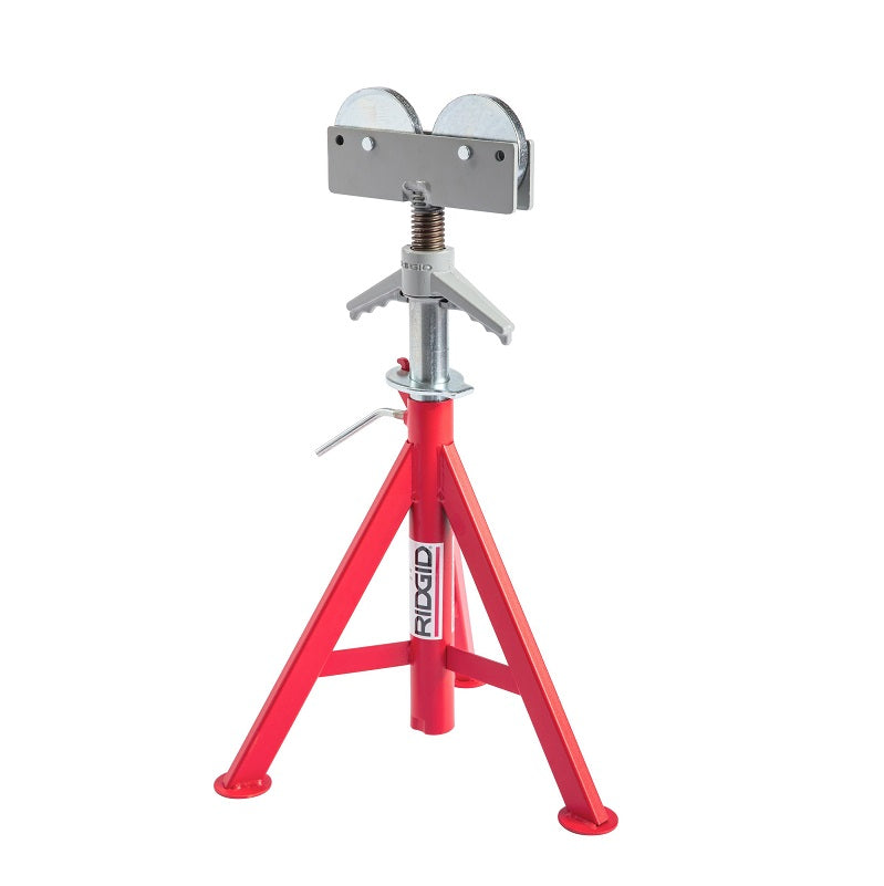 Roller Head Low Pipe Stand 24" to 42" High 12" Pipe Capacity Model RJ-98