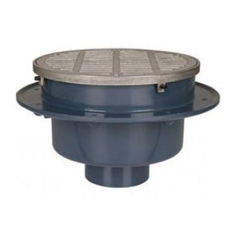 DRAIN 6 PVC LARGE CAPACITY FLOOR 860-6PI CAST IRON RING & STRAINER