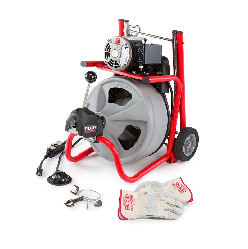 Drain Cleaning Machine with Autofeed, Integral Wound Cable & Tools Model K-400