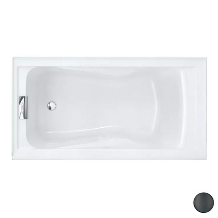 Evolution 60x32" Integral Apron Bathtub Black w/Left Drain