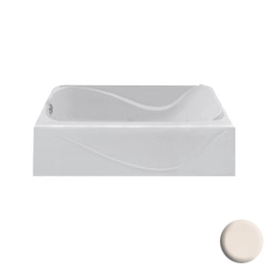 AcryLUX 60x30" AFR Integral Apron Bathtub Bone w/Right Drain