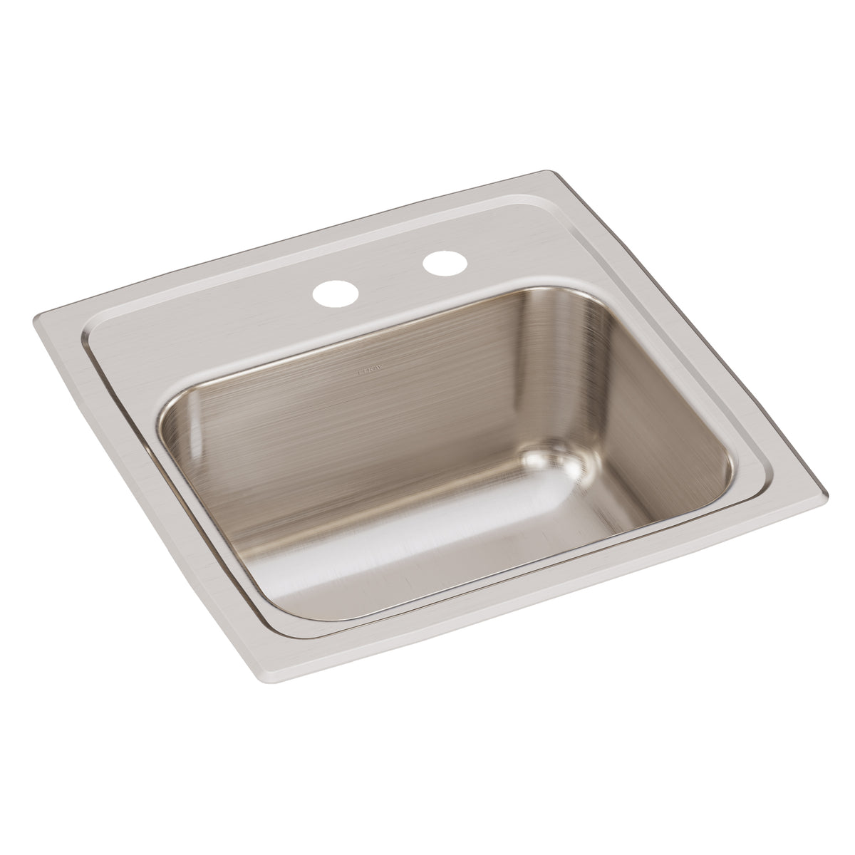 Lustertone Classic 15x15x7-1/8" SS 1-Bowl Bar Sink w/2 Holes