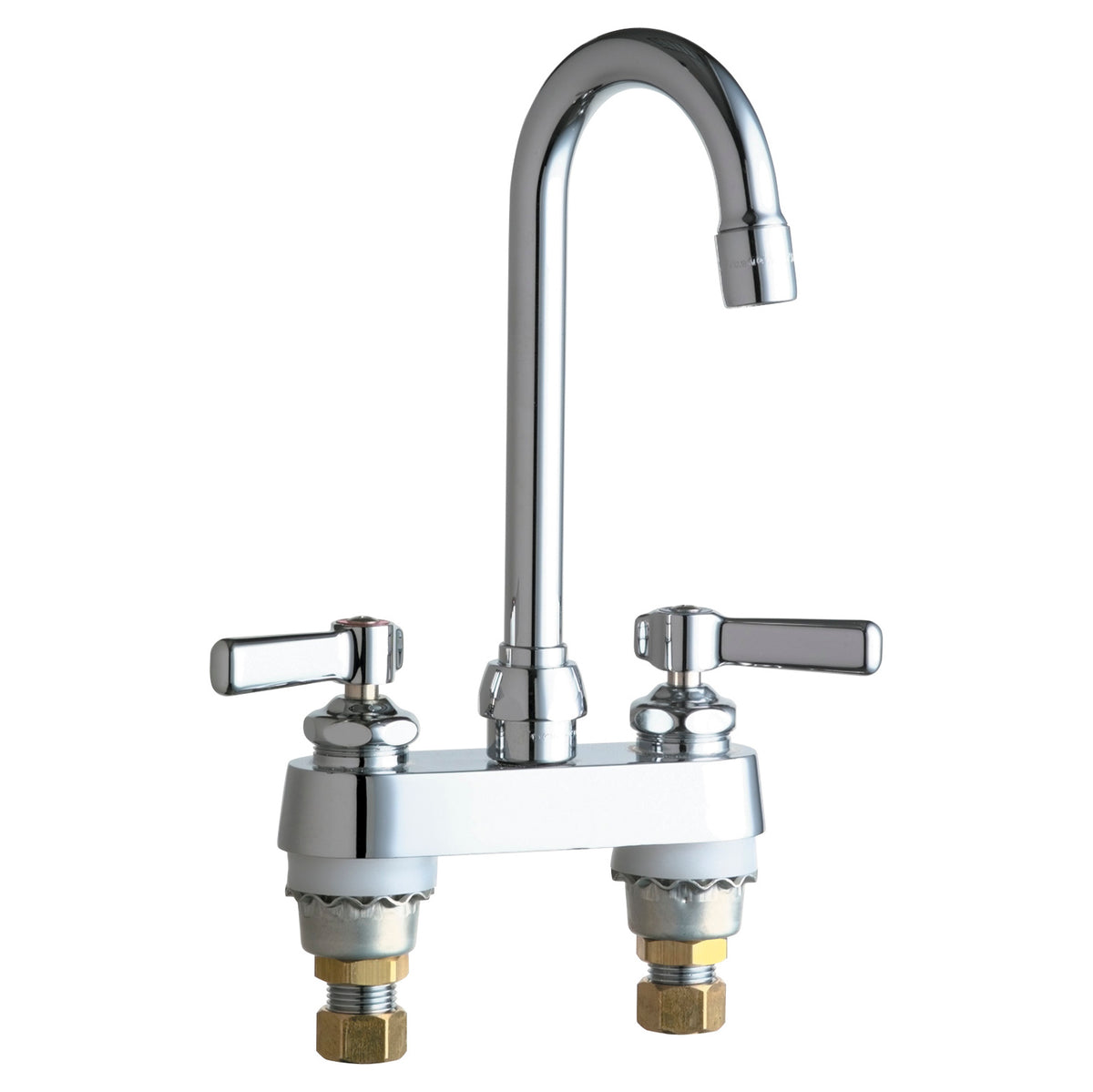 Deck-Mounted Manual Sink Faucet In Polished Chrome
