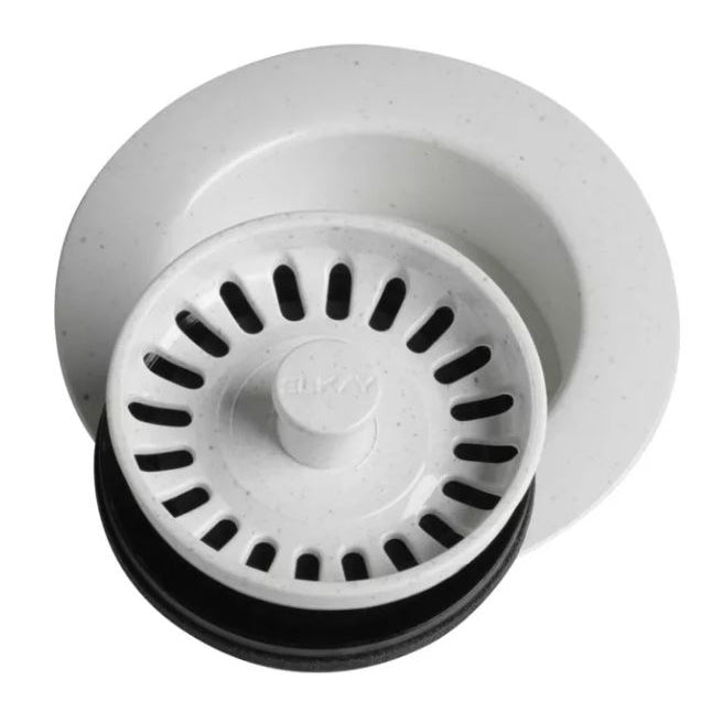 Disposer Flange w/Removable Basket Strainer in White