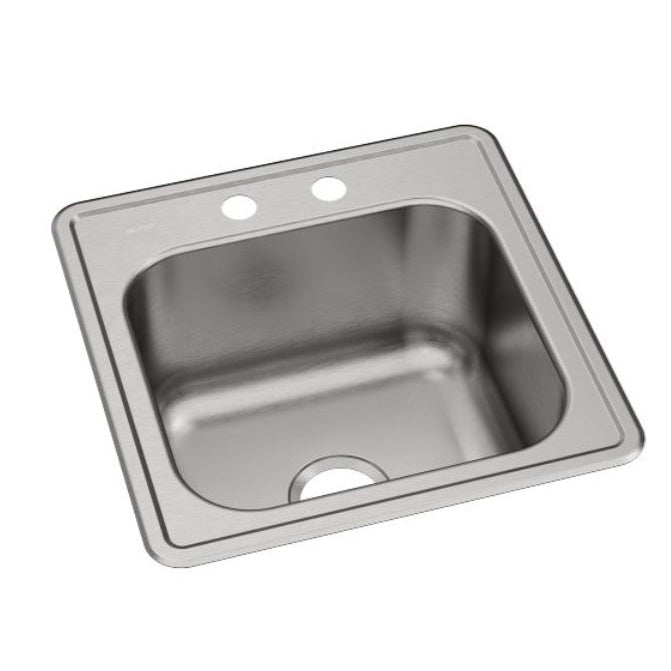 Celebrity 20x20x10-1/8" SS Single Bowl 2-Hole Laundry Sink