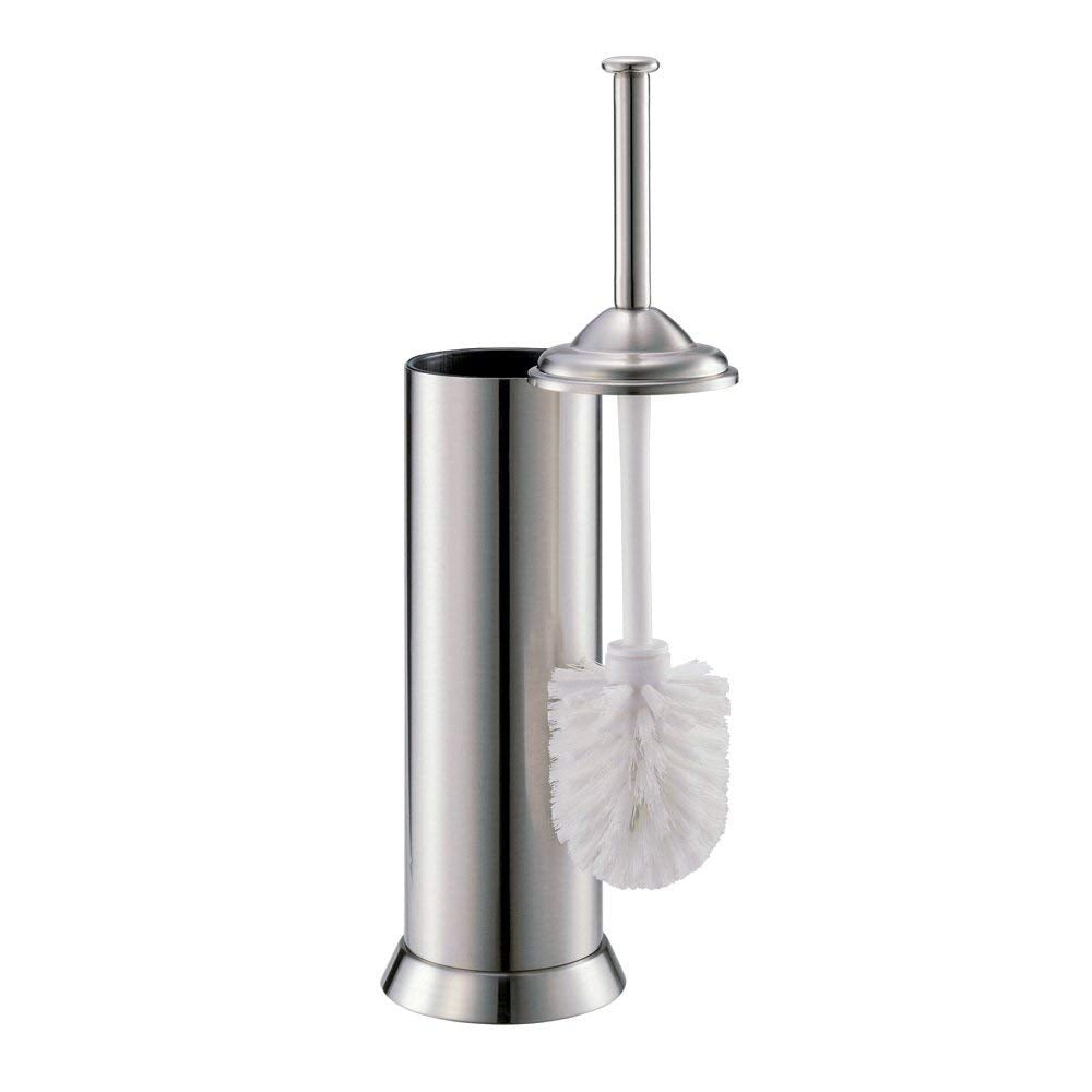 Toilet Brush & Holder in Satin Nickel