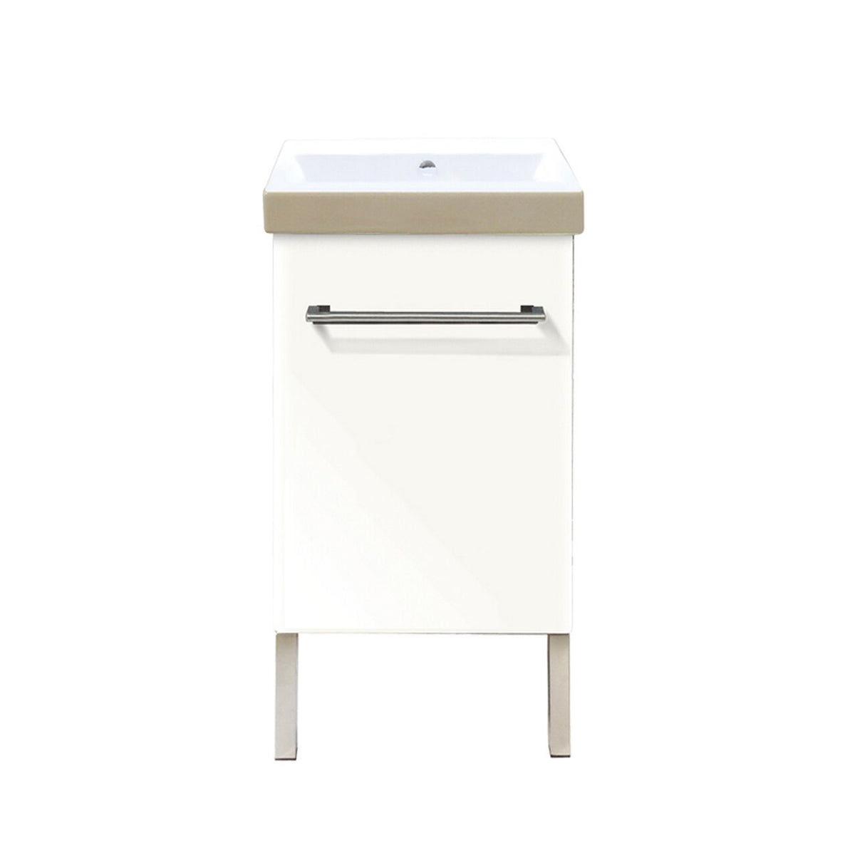 VANITY SET LUX221DO-1-02 GLSS WHT 22in CAB W/SGL 1HL SINK TOP