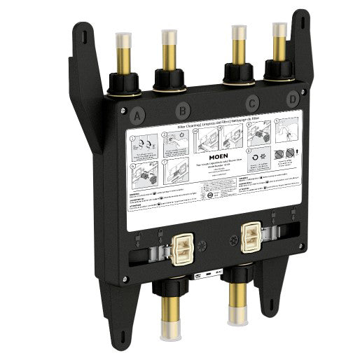 U by Moen 4-Outlet Digital Thermostatic Shower Valve Rough-In 3/4" CC Inlets/Outlets