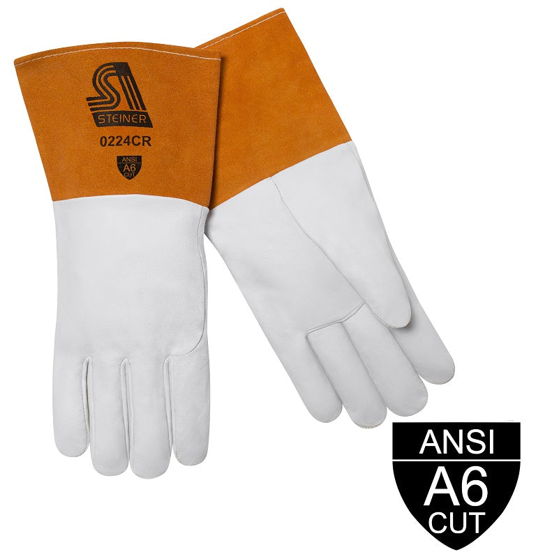 GLOVE 0224CR-L GRAIN KIDSKIN WELDING CUT RESISTANT