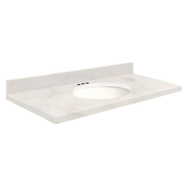 VANITY TOP 31X22 4CC QUARTZ Q3122-4M-A-W-4 ANTIQUE WHT
