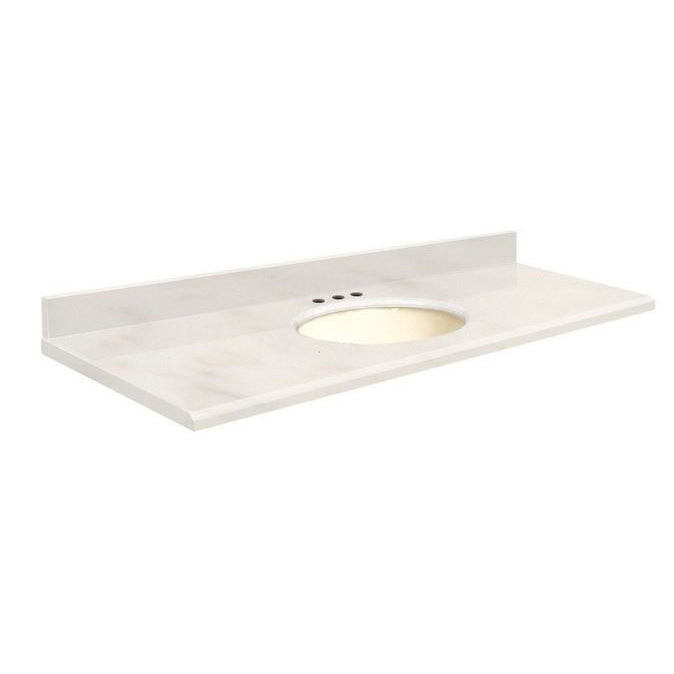 VANITY TOP 61X22 8CC QUARTZ Q6122-4M-E-B-8 ANTIQUE WHT