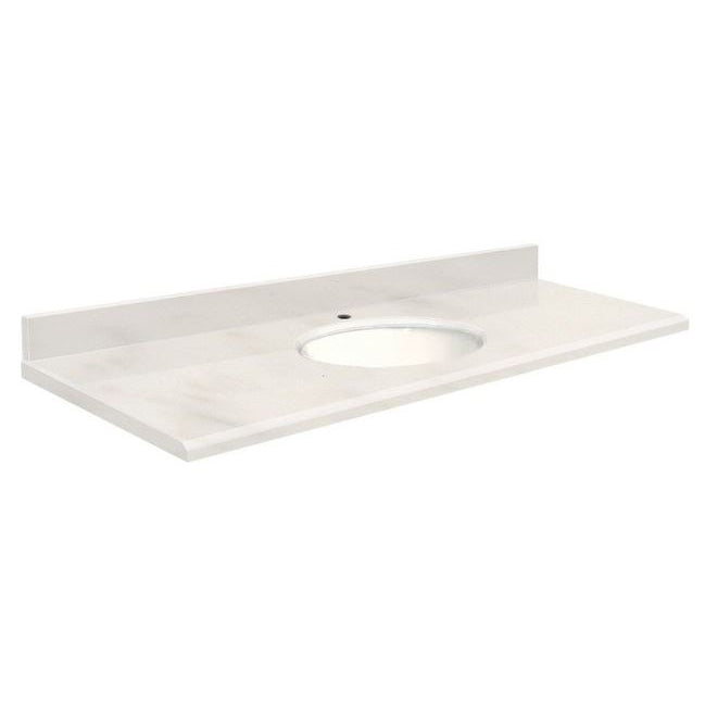 VANITY TOP 61X22 CHO QUARTZ Q6122-4M-E-W-1 ANTIQUE WHT