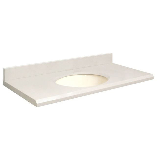 VANITY TOP 37X19 8CC QUARTZ Q3719-4W-E-B-8 NAT. WHITE