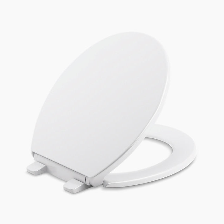 Brevia Quiet-Close Round Front Toilet Seat in White