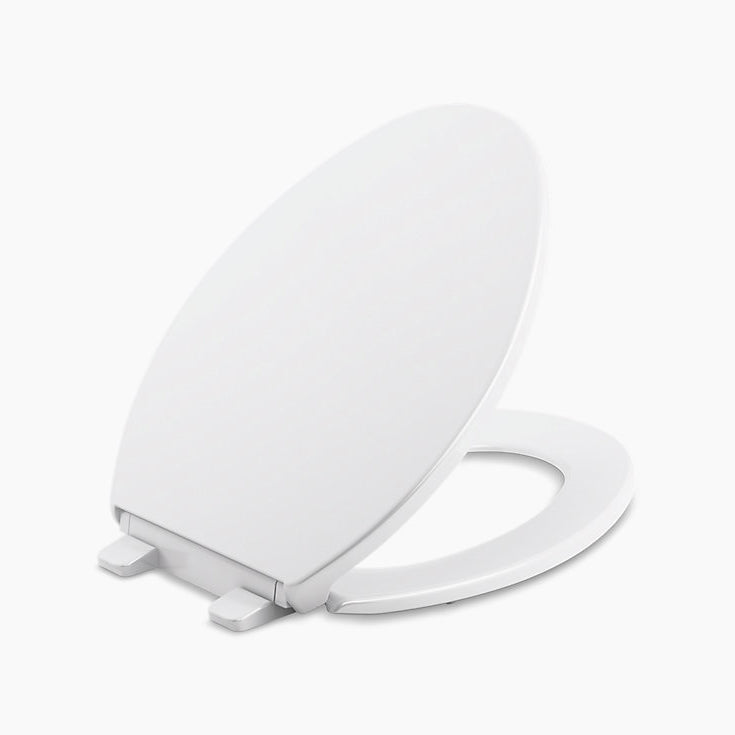 Brevia Quiet-Close Elongated Front Toilet Seat in White