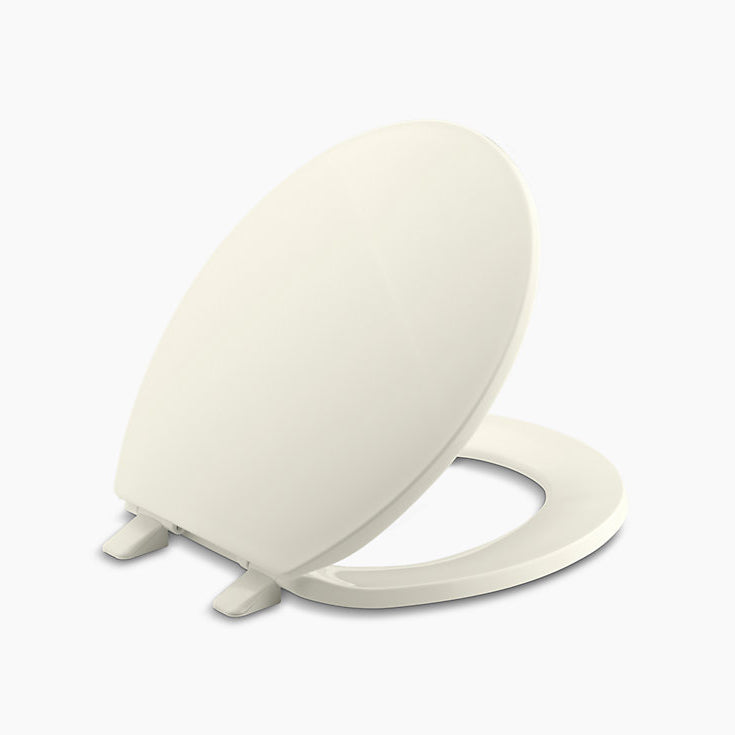 Brevia Round Front Toilet Seat w/Quick-Release Hinges in Biscuit