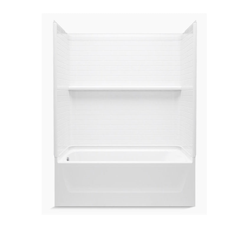 Traverse 60x30x79" Tub/Shower Kit in White LH Drn AIP
