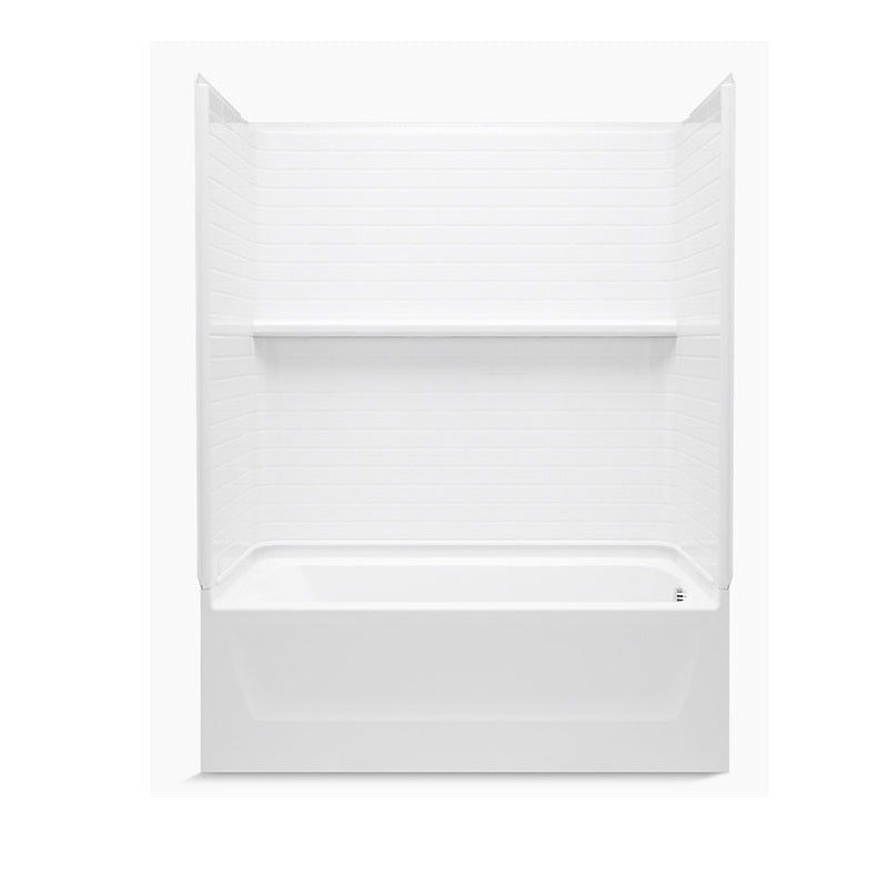 Traverse 60x30x79" Tub/Shower Kit in White RH Drn AIP