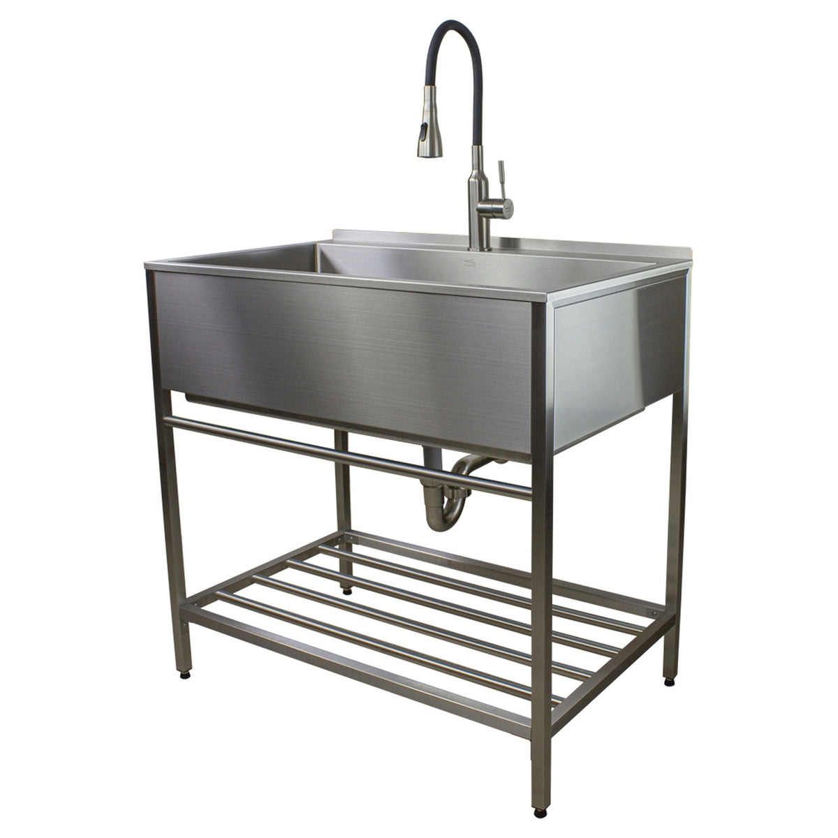 Farmhouse Laundry Sink Kit 35-13/16x22x35-13/64" in Satin