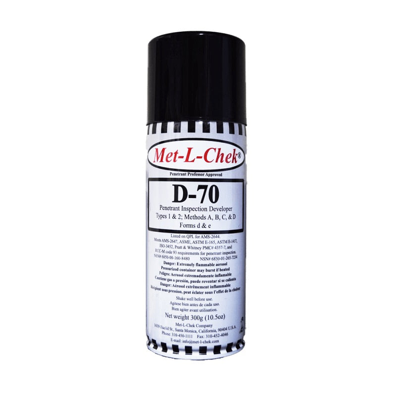 DEVELOPER 16oz D-70-16 NONAQUEOUS FORM D&E MET-L-CHEK