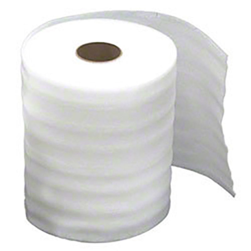 Polyethylene Foam Roll 72"x1250' 1/16" Thick White Perforated 12" Sheets