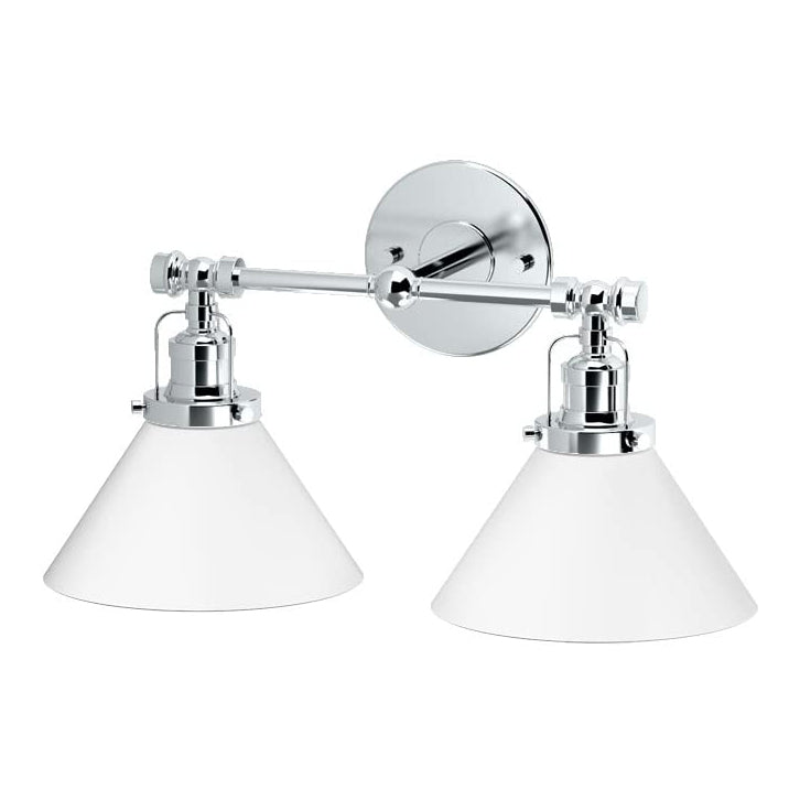 Cafe Double Light Sconce in Chrome