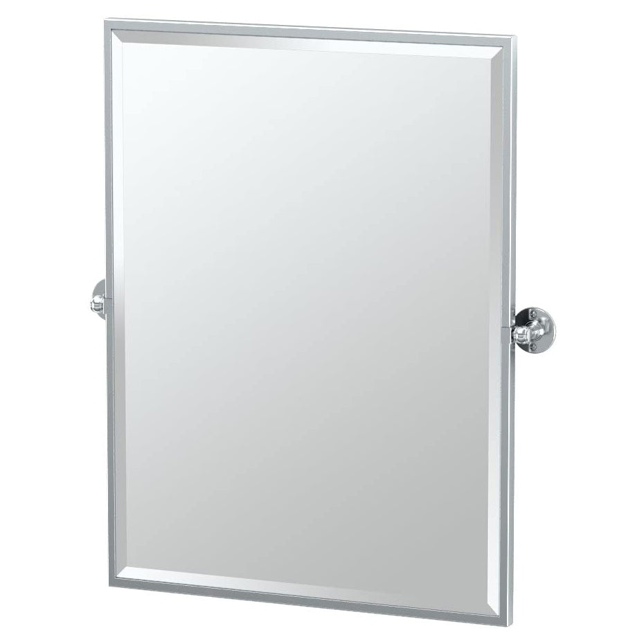 Cafe 24-1/2x32-1/2" Pivoting Framed Rectangle Mirror, Chrome