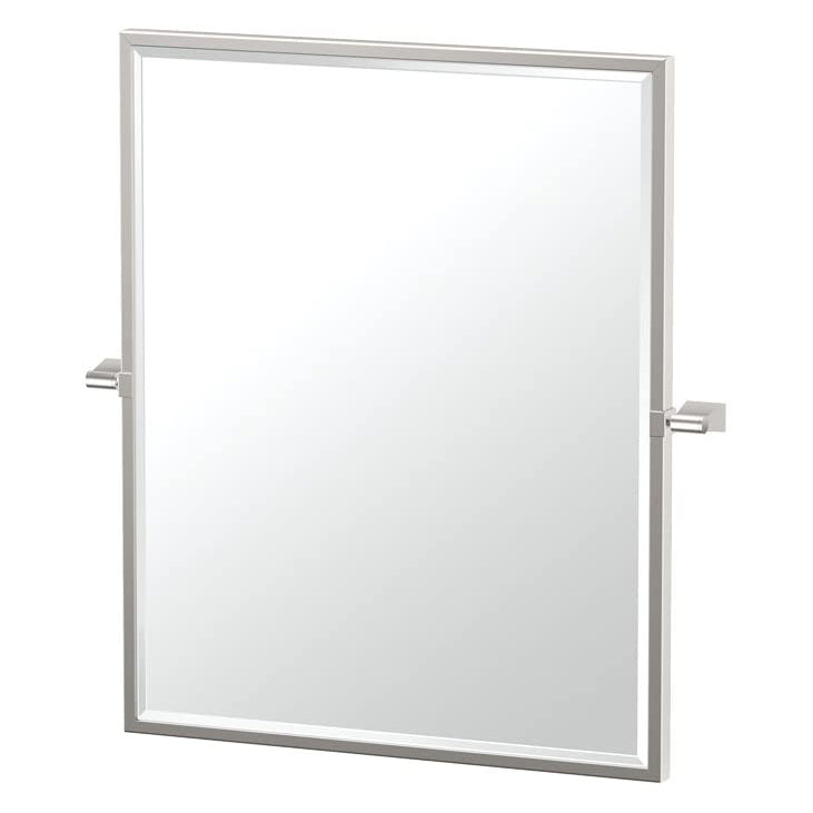Bleu 20-1/2x25" Pivoting Framed Rectangle Mirror in Nickel