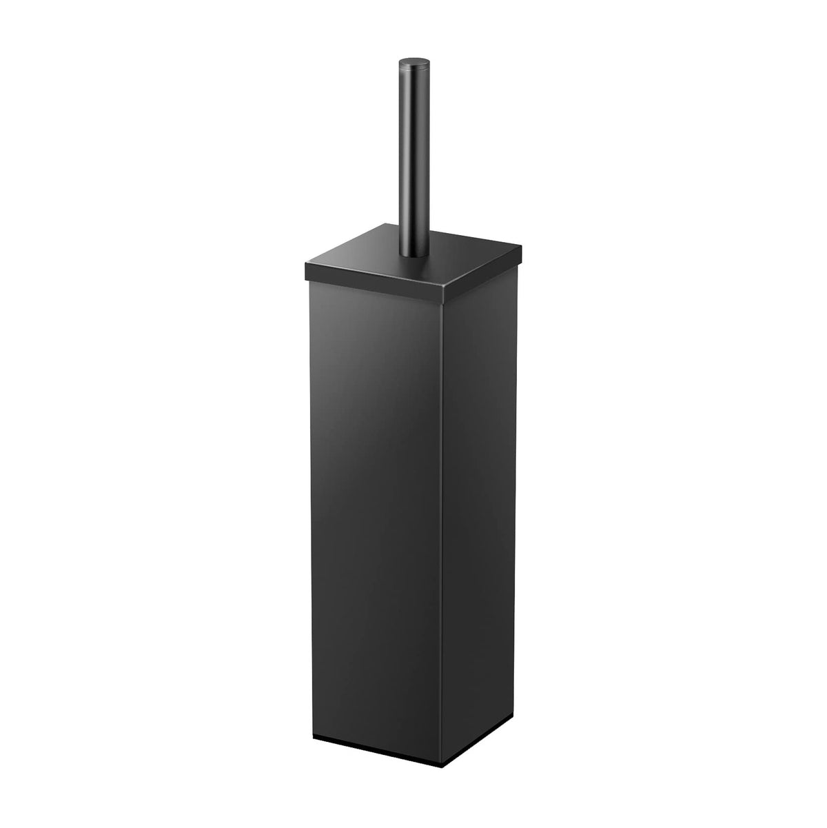 Square Modern Toilet Brush & Holder in Matte Black