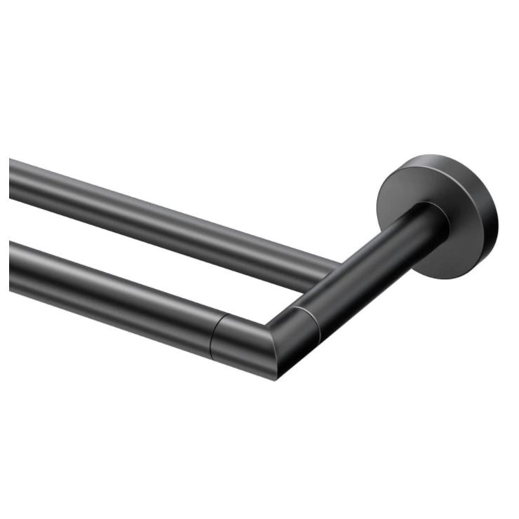 Glam 24" Double Towel Bar in Matte Black