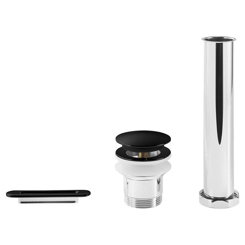 Townsend Tub Overflow Cover & Drain Kit in Matte Black