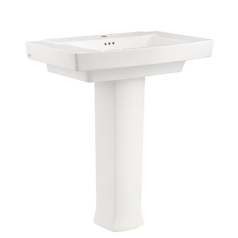 Townsend Pedestal Sink & Base w/8" Faucet Centers in White