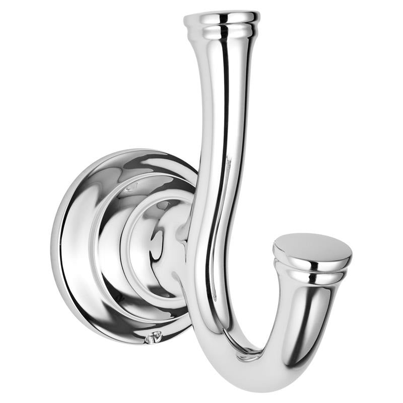 Delancy Double Robe Hook in Polished Chrome