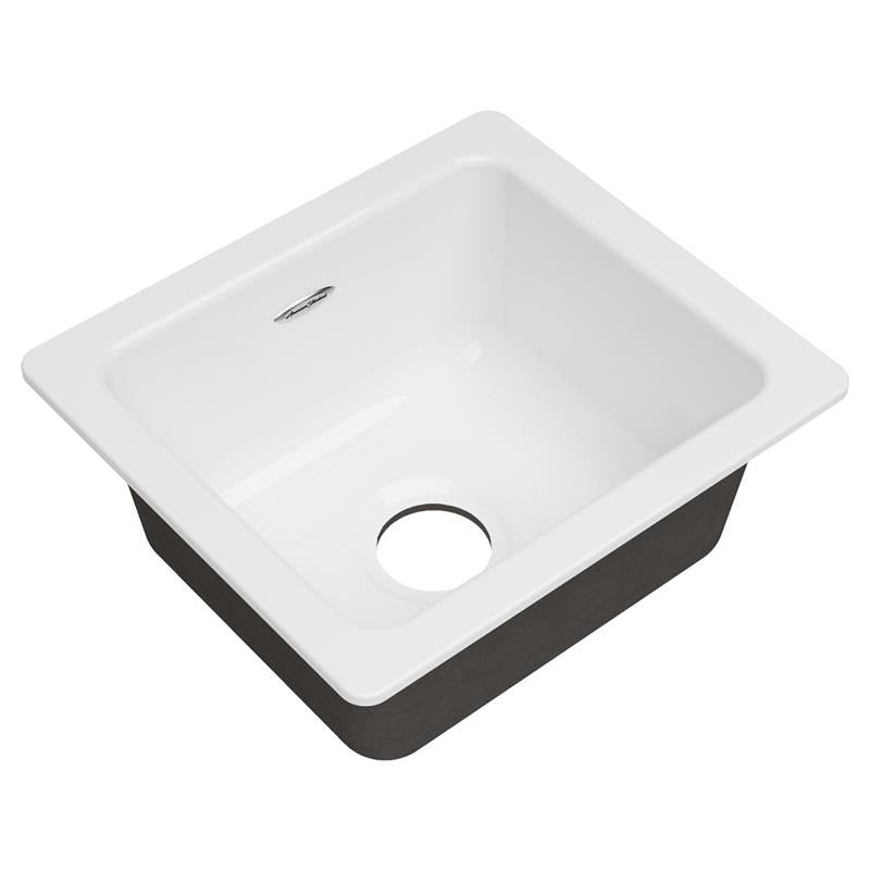 Delancey 18x16" Cast Iron Undermount Kitchen Sink in Brilliant White