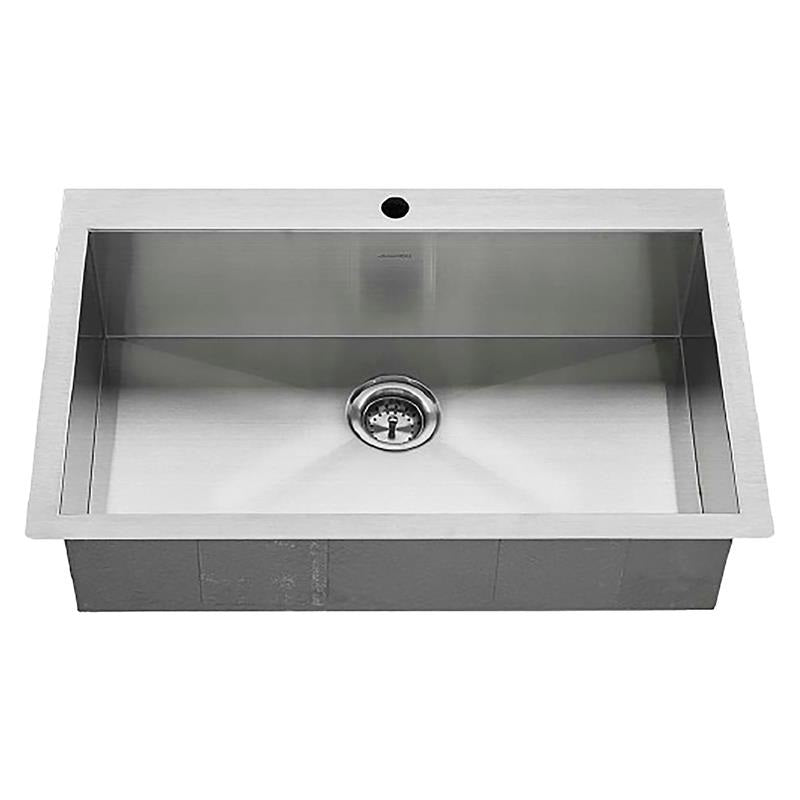 Edgewater 33x22" Stainless Steel Dual Mount 1-Bowl Kitchen Sink