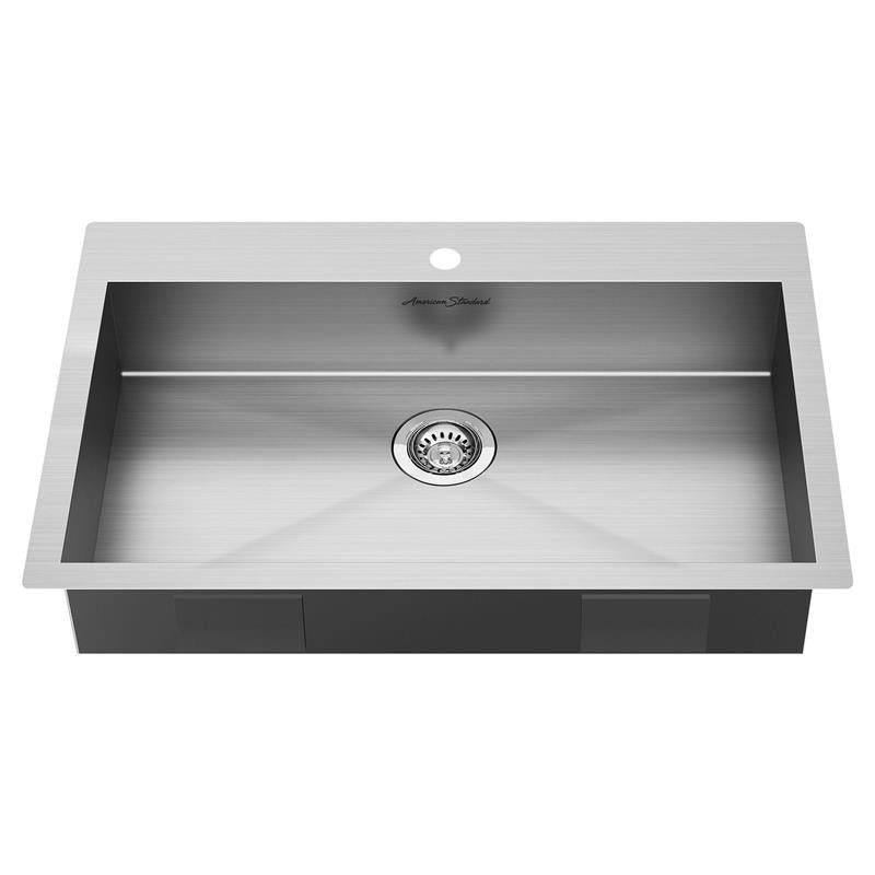 Edgewater 33x22" Stainless Steel Dual Mount 1-Bowl ADA Kitchen Sink